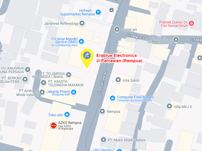 Peta ke toko EraBlue di  Jl. Pahlawan, RT.003/RW.03, Kel Rempoa, Kec. Ciputat Timur, Kota Tangerang Selatan, Provinsi Banten.